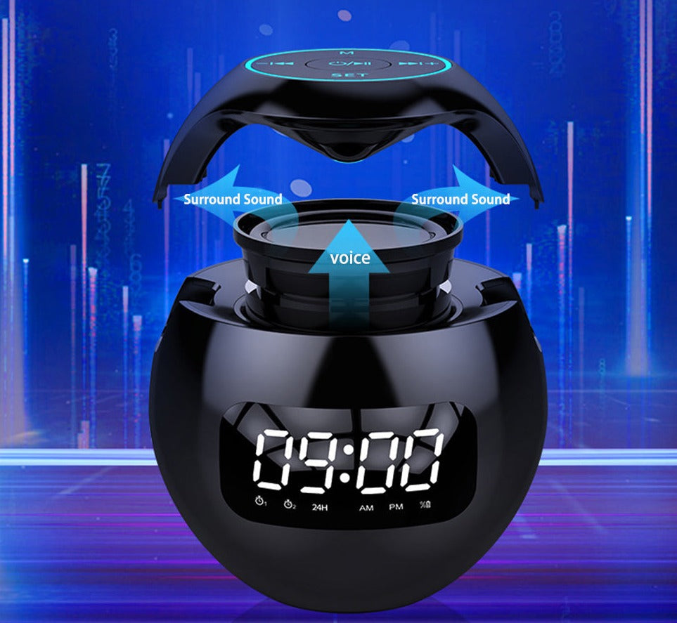 Bluetooth-compatible Speaker with Clock - Sky Fox Tech