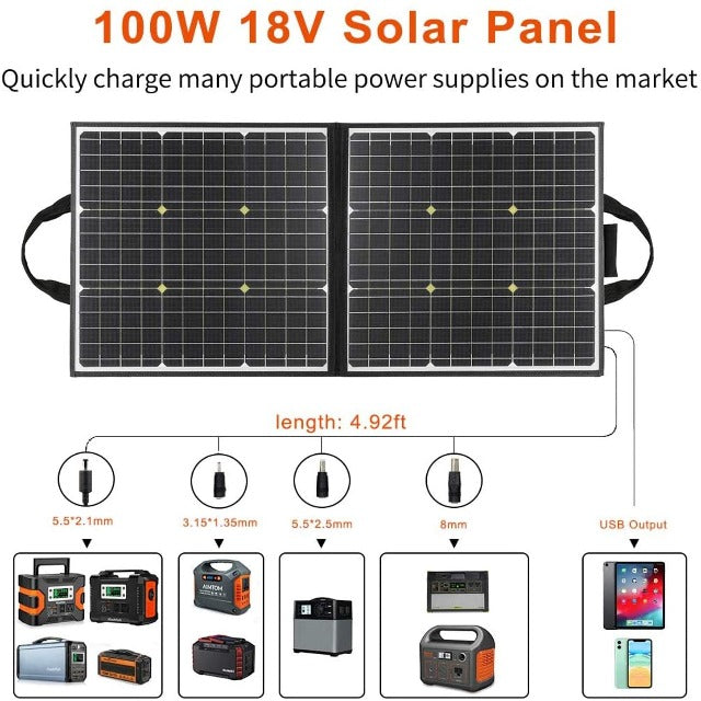 18V Portable Solar Panel - Sky Fox Tech